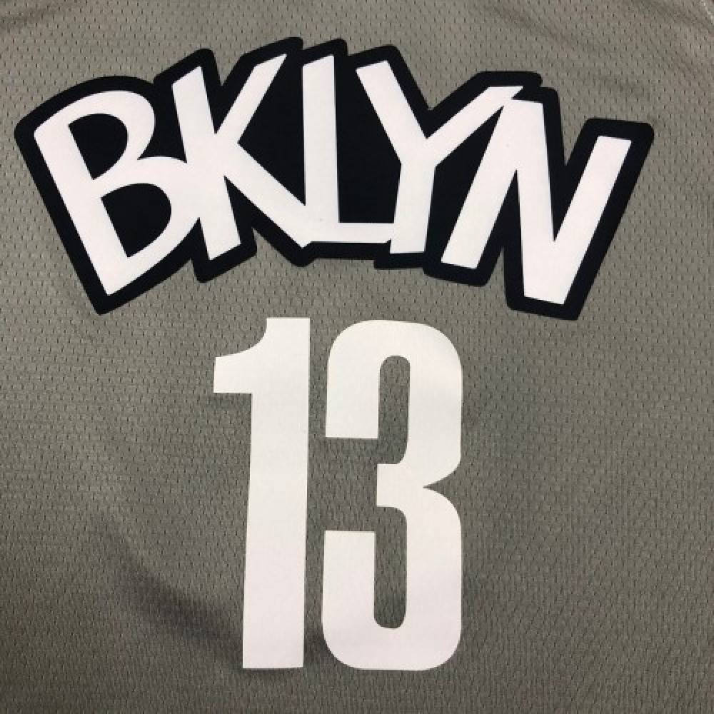 Men's Brooklyn Nets James Harden #13 Jordan Gray 2020/21 Swingman Jersey - Statement Edition-Pro Kit Vault | Brand New 26/27 Sports Jerseys